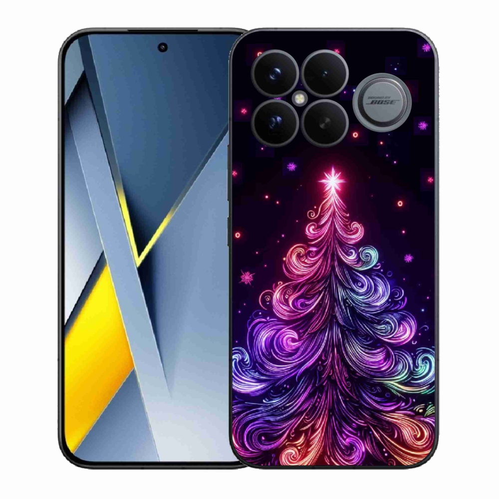 Gélový kryt mmCase na Xiaomi Poco F8 Ultra - neónový vianočný stromček 1