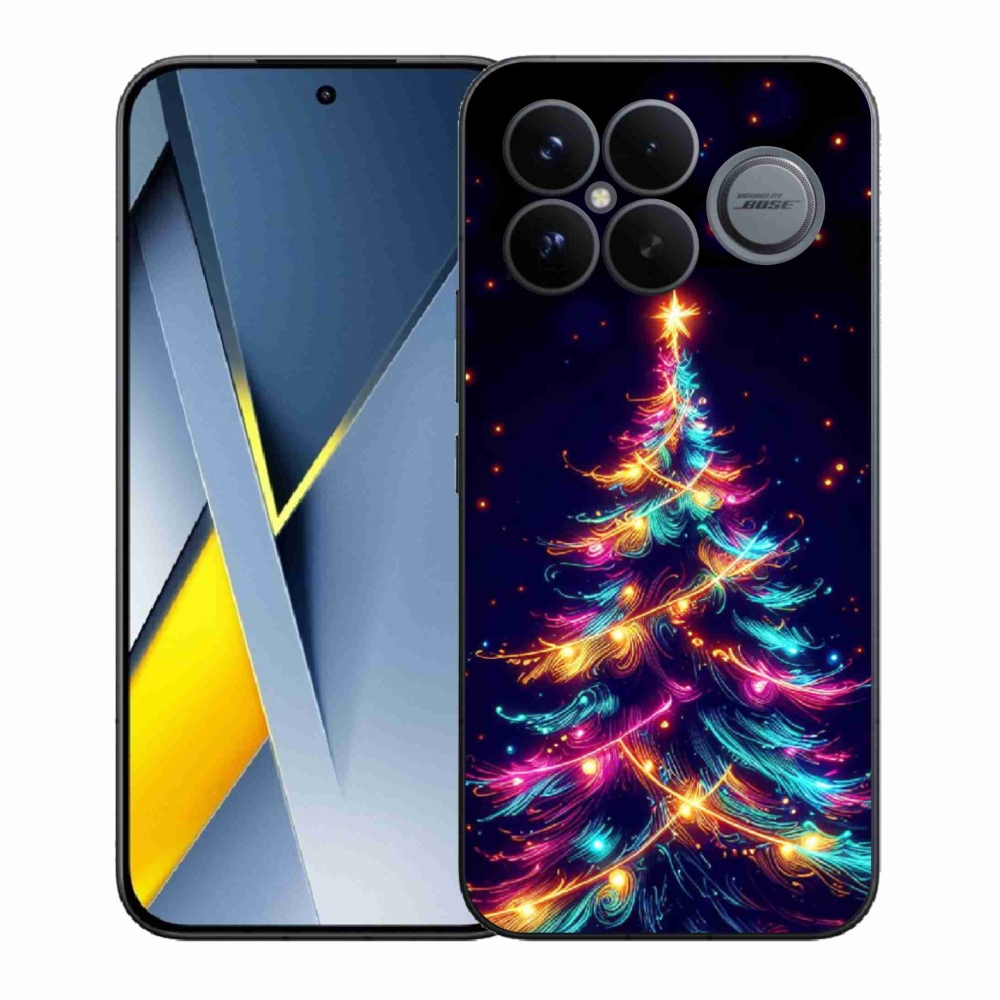 Gélový kryt mmCase na Xiaomi Poco F8 Ultra - neónový vianočný stromček