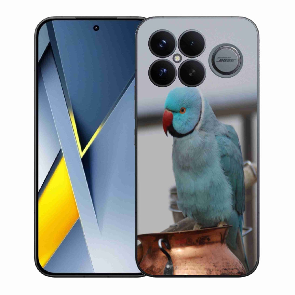 Gélový kryt mmCase na Xiaomi Poco F8 Ultra - papagáj Alexandr modrý