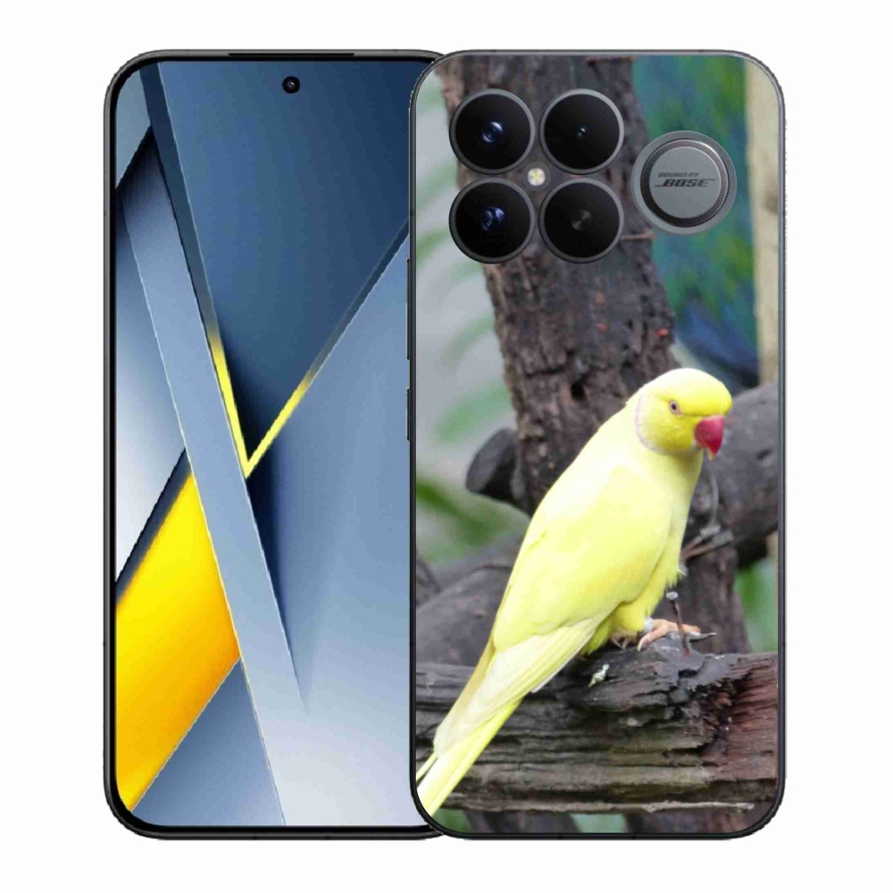 Gélový kryt mmCase na Xiaomi Poco F8 Ultra - papagáj alexander žltý