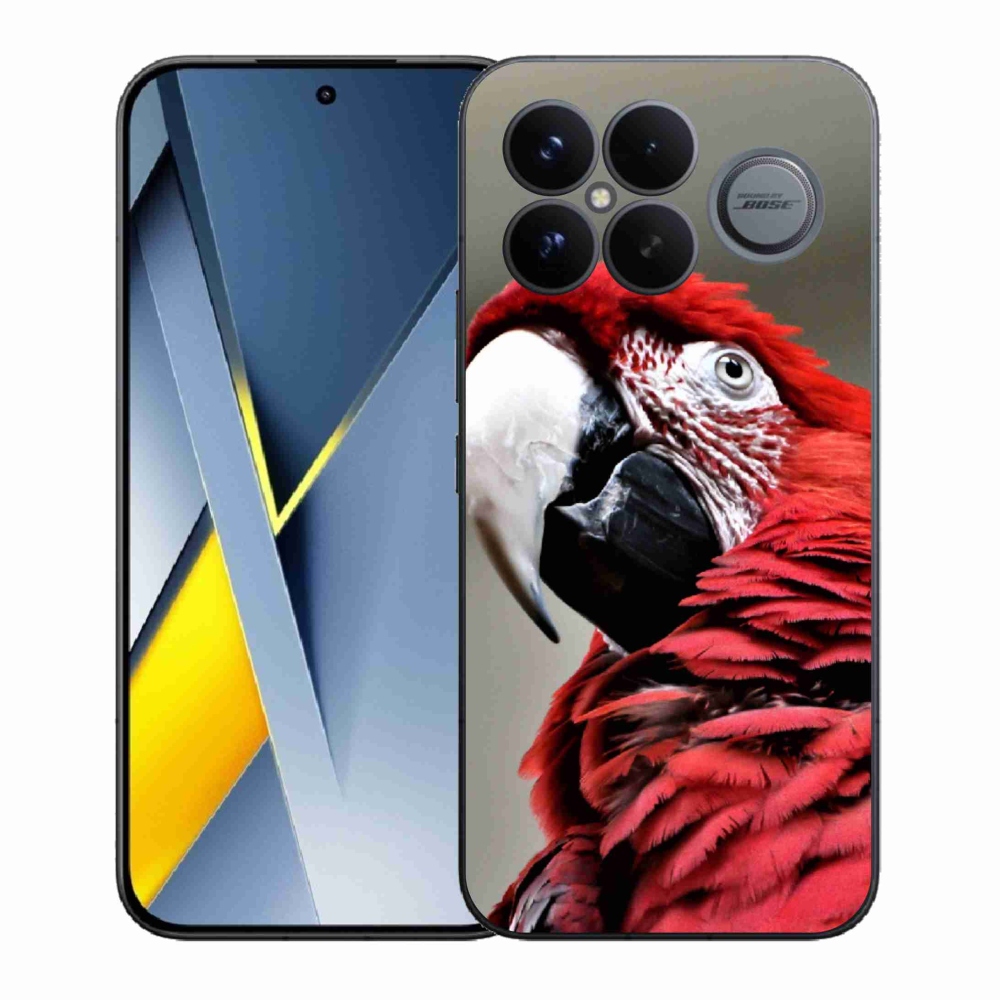 Gélový kryt mmCase na Xiaomi Poco F8 Ultra - papagáj ara červený