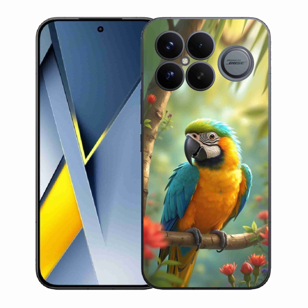 Gélový kryt mmCase na Xiaomi Poco F8 Ultra - papagáj ara modrožltá