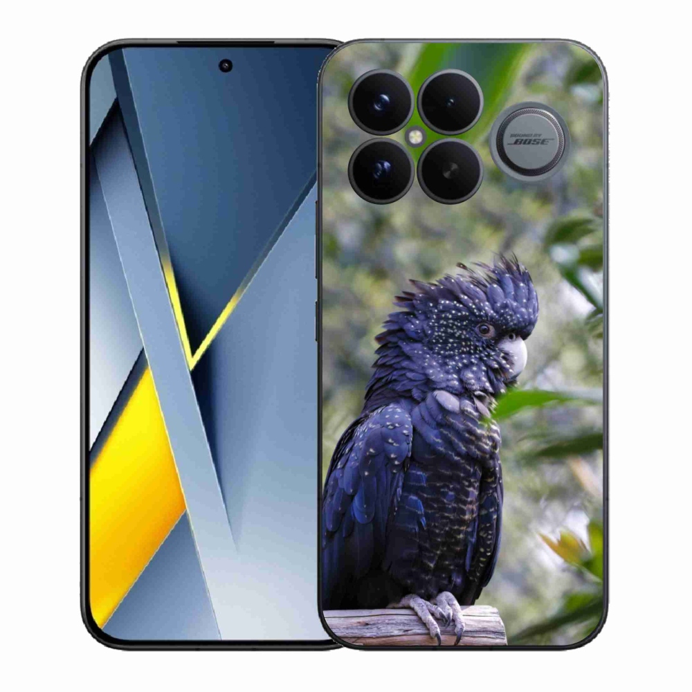 Gélový kryt mmCase na Xiaomi Poco F8 Ultra - papagáj kakadu čierny