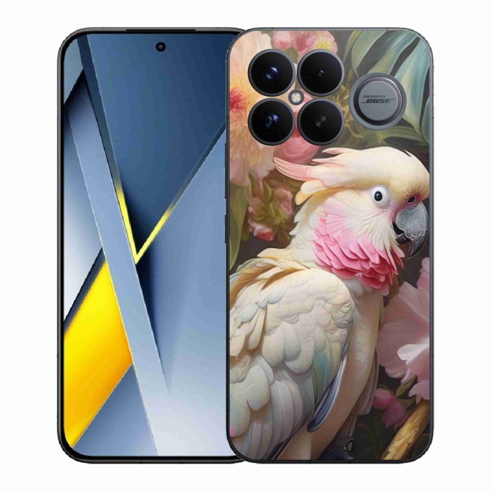 Gélový kryt mmCase na Xiaomi Poco F8 Ultra - papagáj kakadu ružový 2