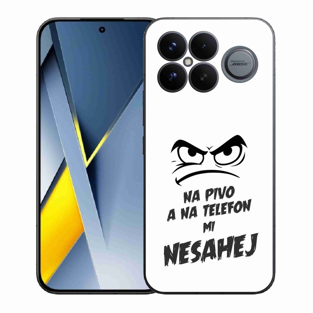 Gélový kryt mmCase na Xiaomi Poco F8 Ultra - pivný motív 2 biele pozadie