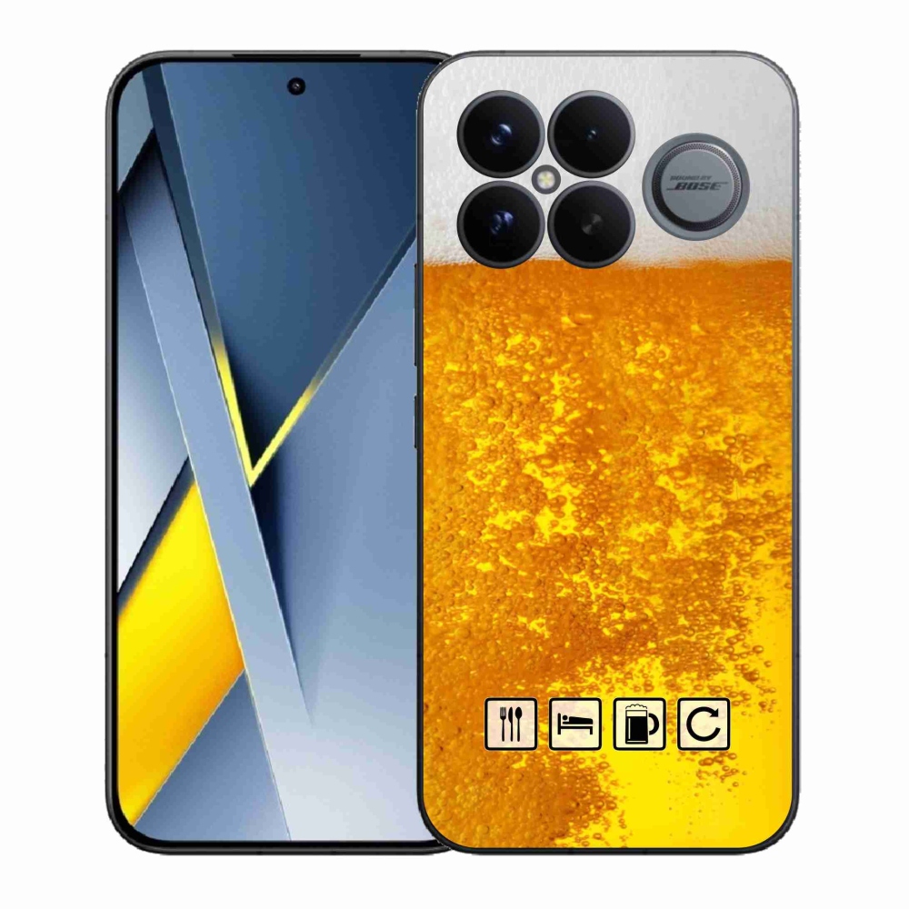 Gélový kryt mmCase na Xiaomi Poco F8 Ultra - pivný motív 3