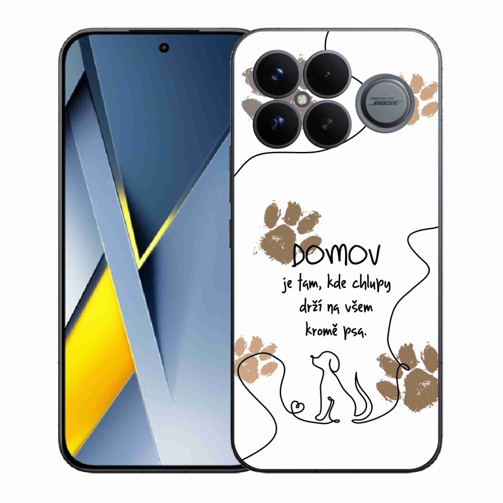 Gélový kryt mmCase na Xiaomi Poco F8 Ultra - psí motív biele pozadie
