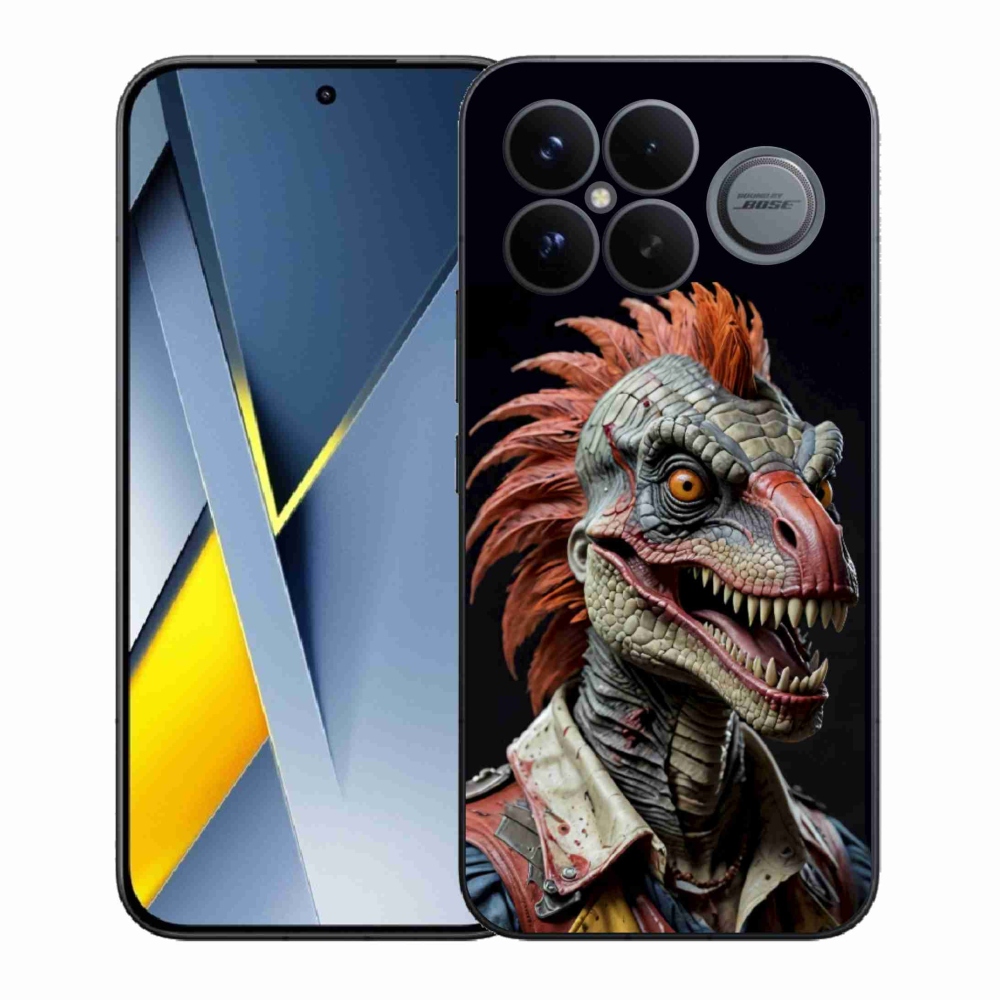 Gélový kryt mmCase na Xiaomi Poco F8 Ultra - punk dinosaurus