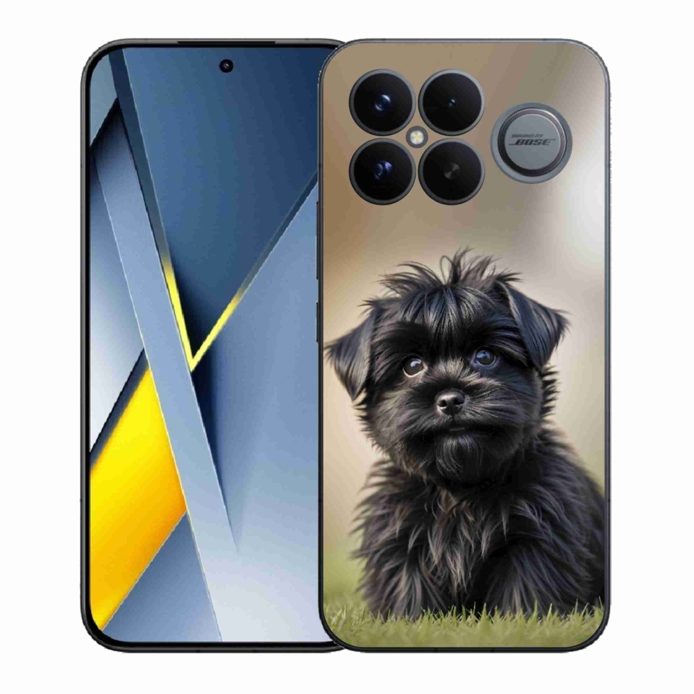 Gélový kryt mmCase na Xiaomi Poco F8 Ultra - roztomilý čierny psík
