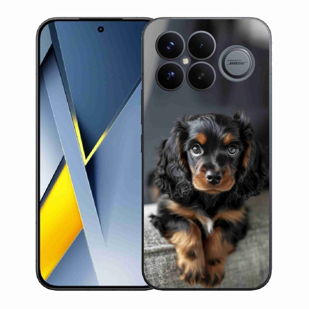 Gélový kryt mmCase na Xiaomi Poco F8 Ultra - roztomilý dlhosrstý jazvečík