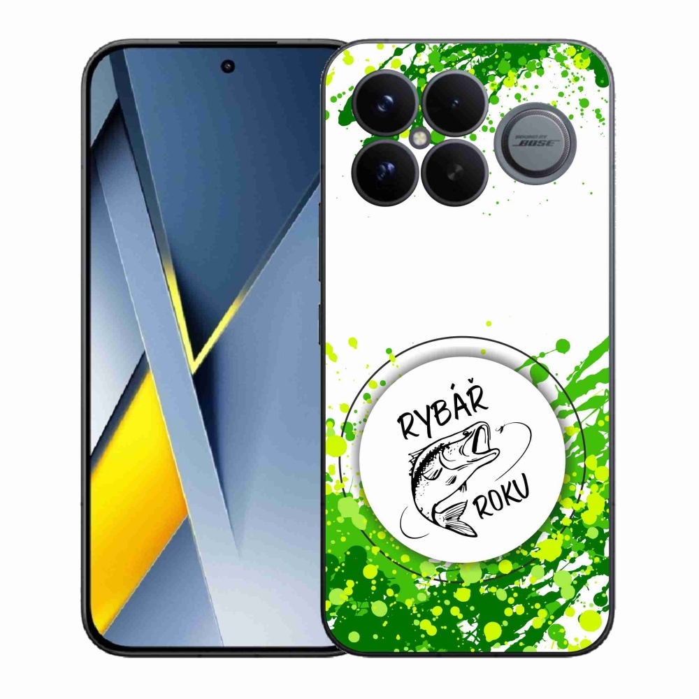 Gélový kryt mmCase na Xiaomi Poco F8 Ultra - rybár roka biele pozadie