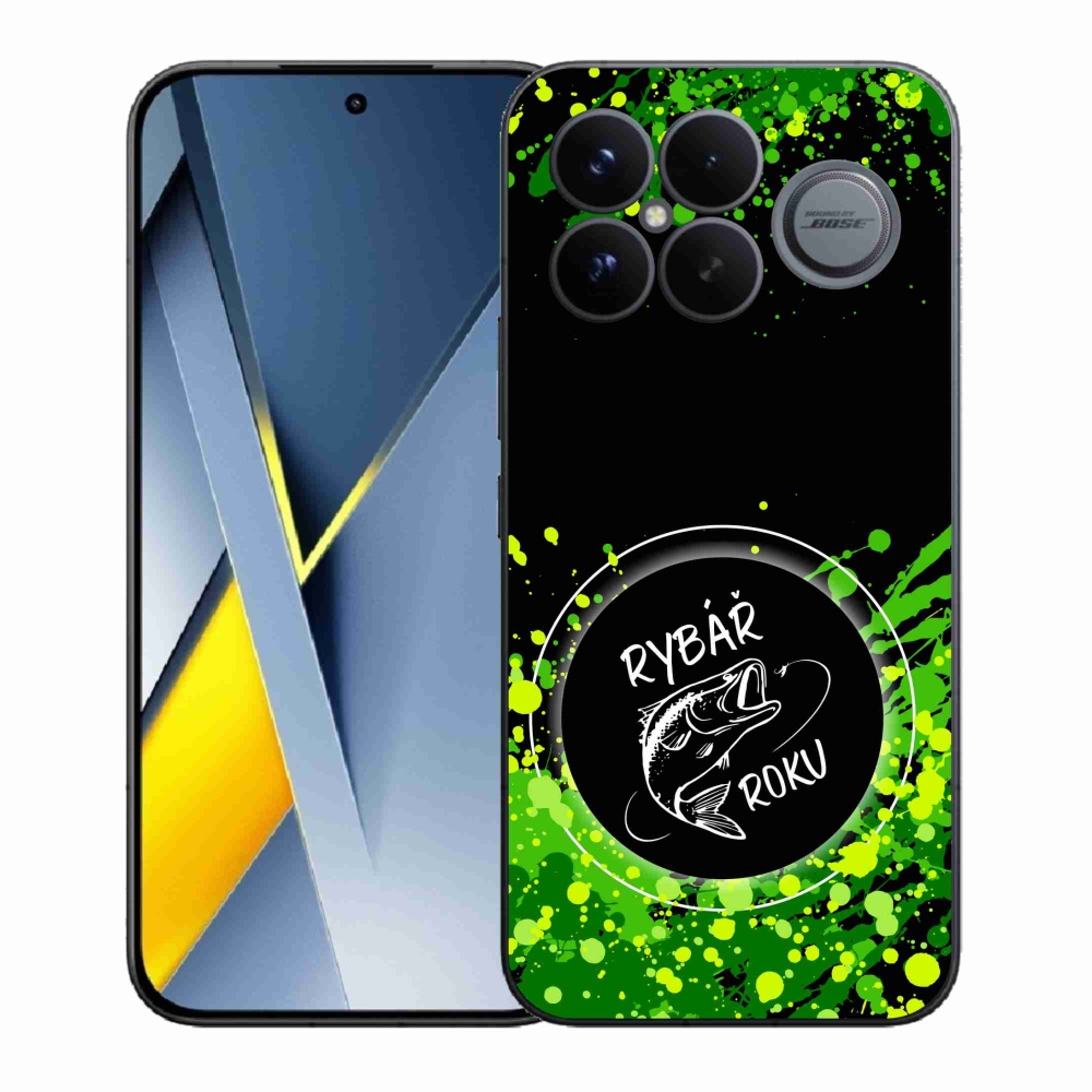 Gélový kryt mmCase na Xiaomi Poco F8 Ultra - rybár roka čierne pozadie