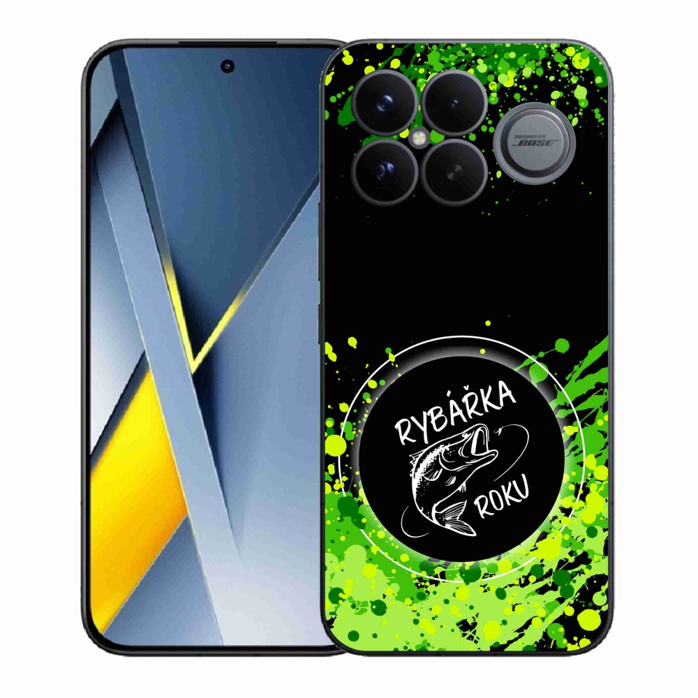 Gélový kryt mmCase na Xiaomi Poco F8 Ultra - rybárka roku čierne pozadie