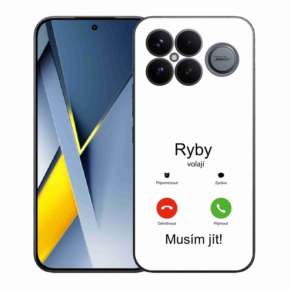 Gélový kryt mmCase na Xiaomi Poco F8 Ultra - ryby volajú biele pozadie