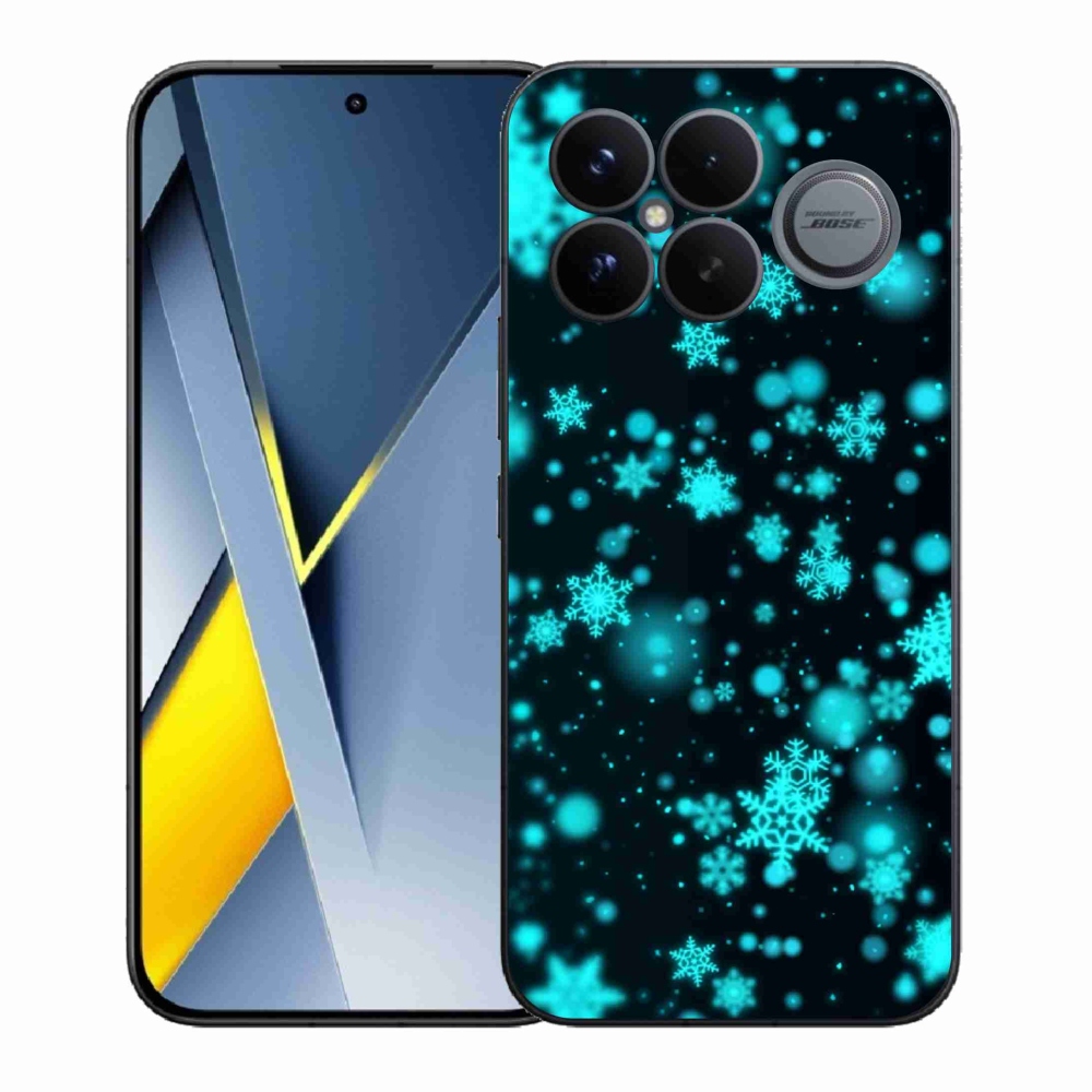 Gélový kryt mmCase na Xiaomi Poco F8 Ultra - snehové vločky 1