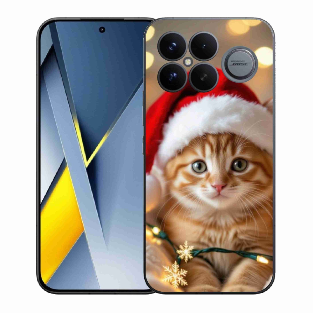 Gélový kryt mmCase na Xiaomi Poco F8 Ultra - vianočné mačiatko