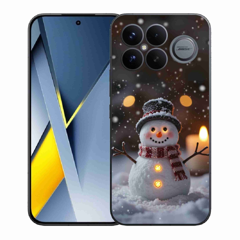Gélový kryt mmCase na Xiaomi Poco F8 Ultra - veselý snehuliak