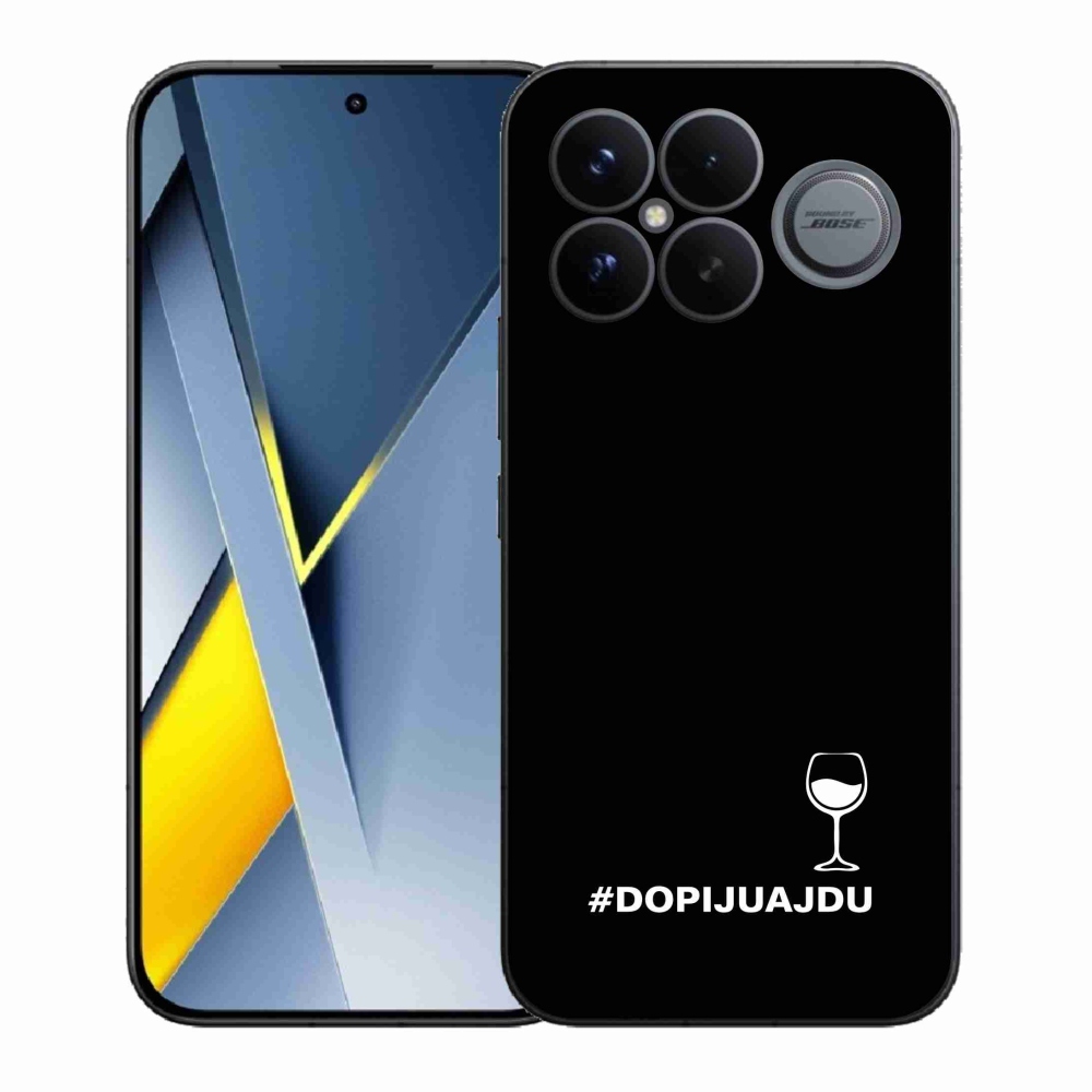 Gélový kryt mmCase na Xiaomi Poco F8 Ultra - vínny motív čierne pozadie