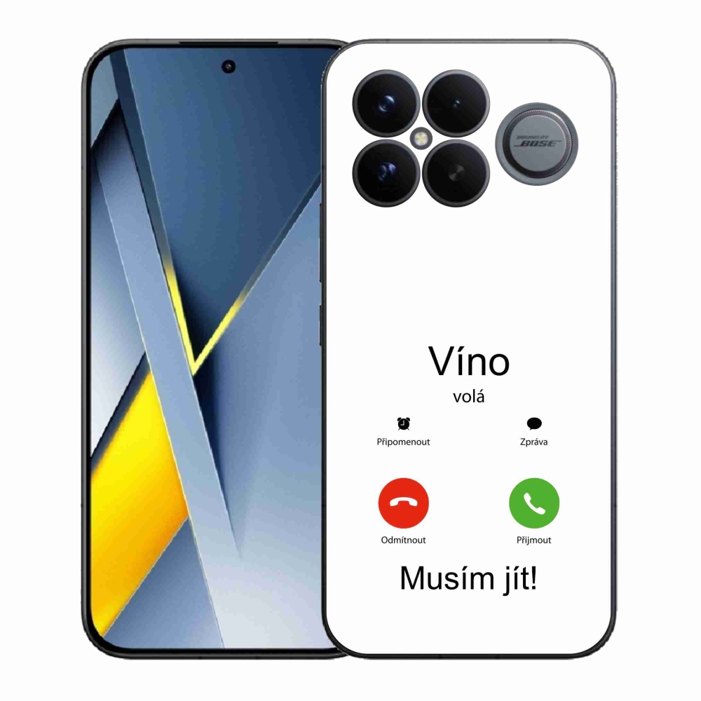 Gélový kryt mmCase na Xiaomi Poco F8 Ultra - víno volá biele pozadie