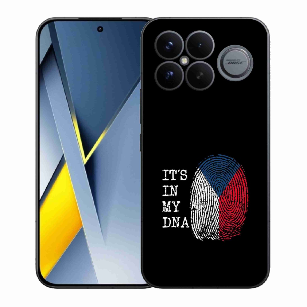 Gélový kryt mmCase na Xiaomi Poco F8 Ultra - vlajka odtlačok prsta čierne pozadie