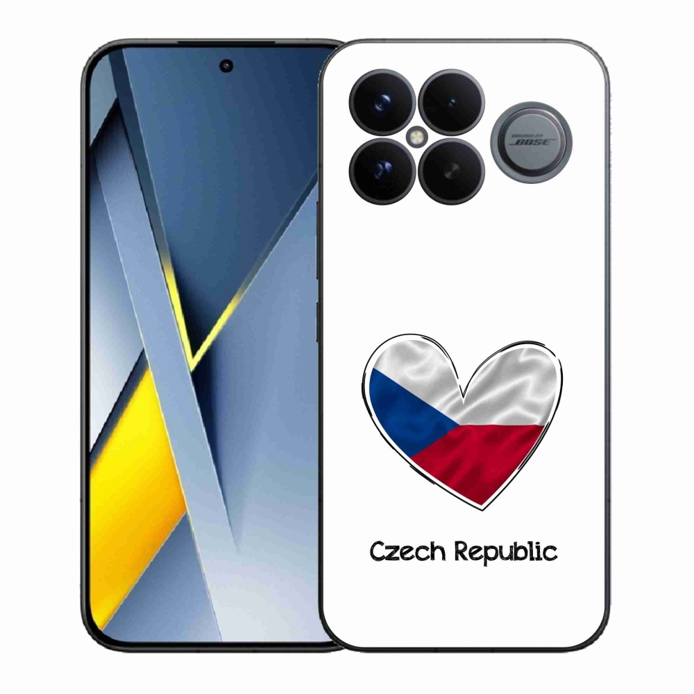 Gélový kryt mmCase na Xiaomi Poco F8 Ultra - vlajka srdca biele pozadie