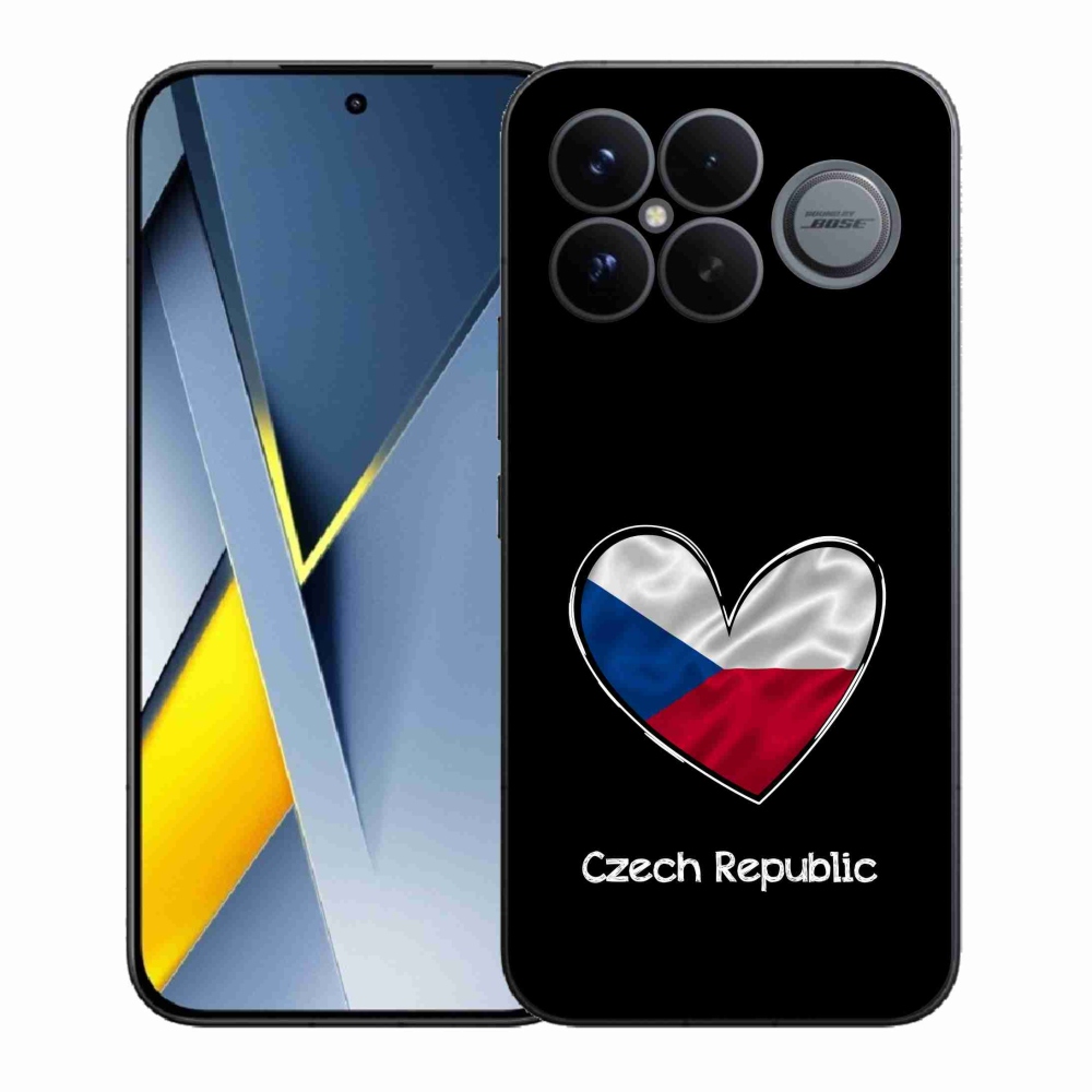 Gélový kryt mmCase na Xiaomi Poco F8 Ultra - vlajka srdca čierne pozadie