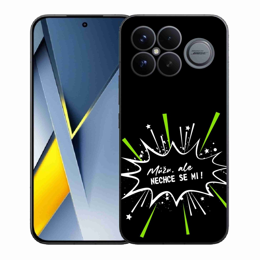 Gélový kryt mmCase na Xiaomi Poco F8 Ultra - vtipný text 11 čierne pozadie