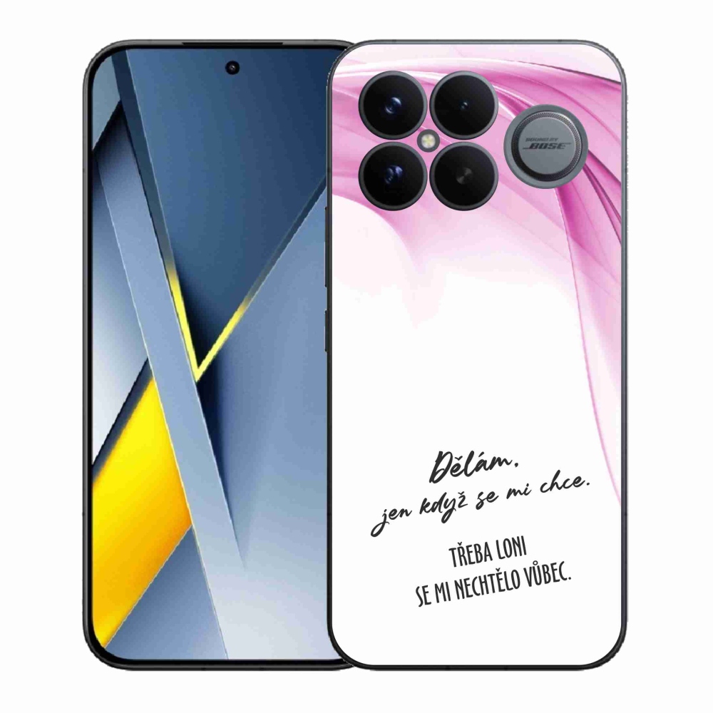 Gélový kryt mmCase na Xiaomi Poco F8 Ultra - vtipný text 12 biele pozadie