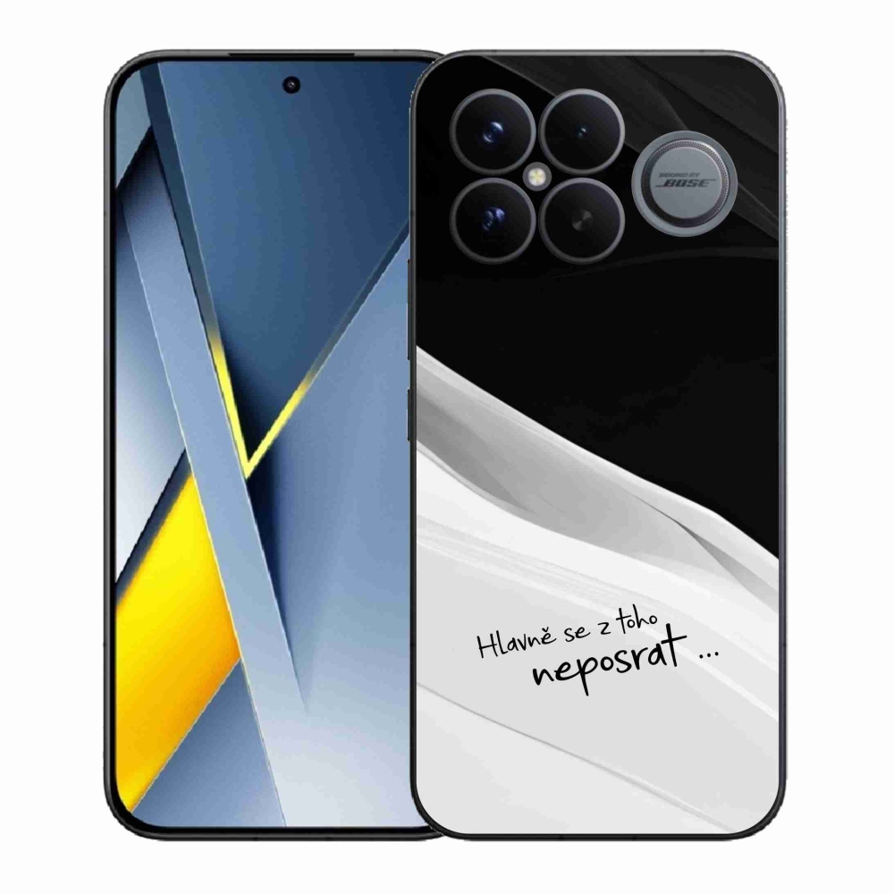 Gélový kryt mmCase na Xiaomi Poco F8 Ultra - vtipný text 13 bieločierne pozadie