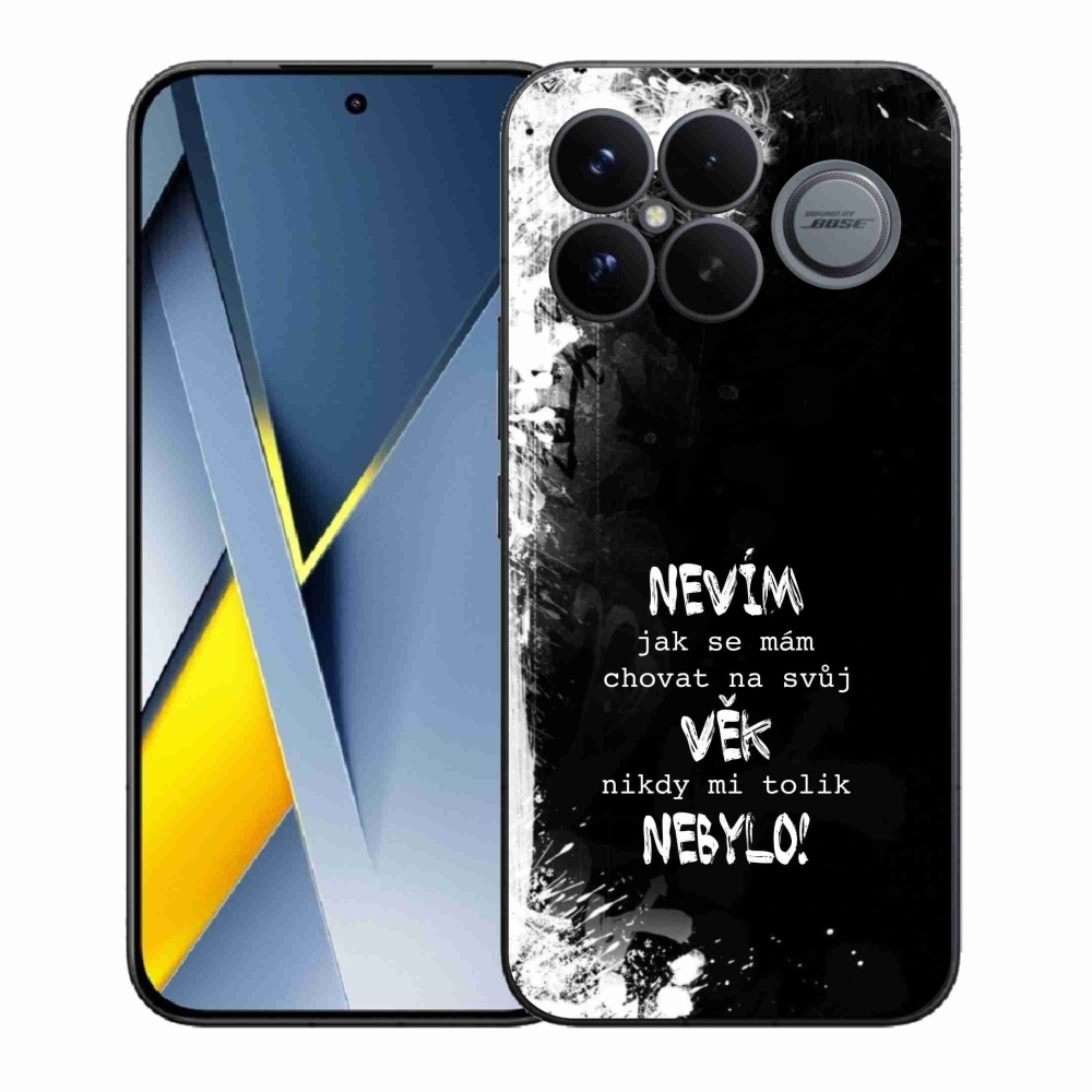 Gélový kryt mmCase na Xiaomi Poco F8 Ultra - vtipný text 14 čierne pozadie