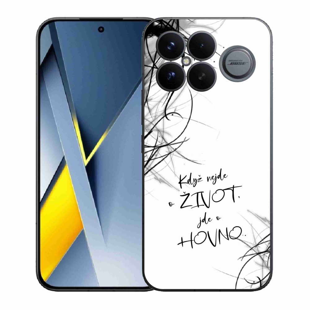 Gélový kryt mmCase na Xiaomi Poco F8 Ultra - vtipný text 16 biele pozadie