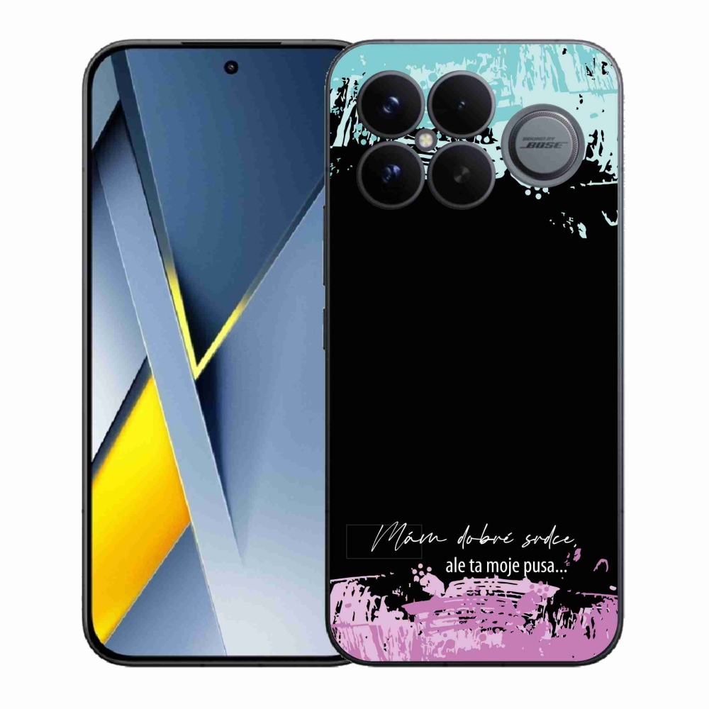 Gélový kryt mmCase na Xiaomi Poco F8 Ultra - vtipný text 3 čierne pozadie