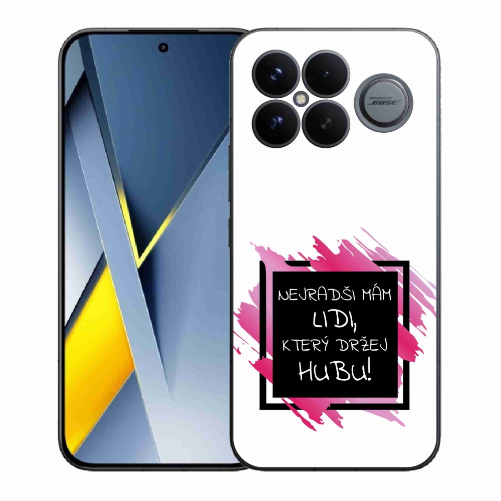 Gélový kryt mmCase na Xiaomi Poco F8 Ultra - vtipný text 7 čiernobiele pozadie