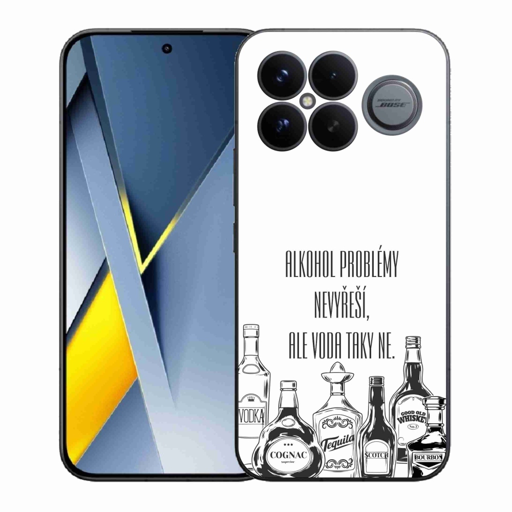 Gélový kryt mmCase na Xiaomi Poco F8 Ultra - vtipný text biele pozadie