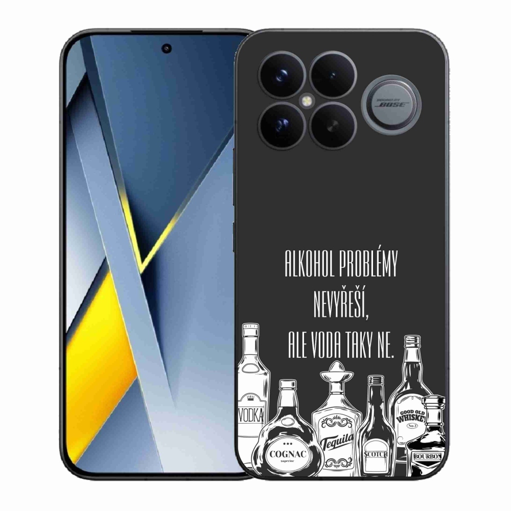 Gélový kryt mmCase na Xiaomi Poco F8 Ultra - vtipný text čierne pozadie