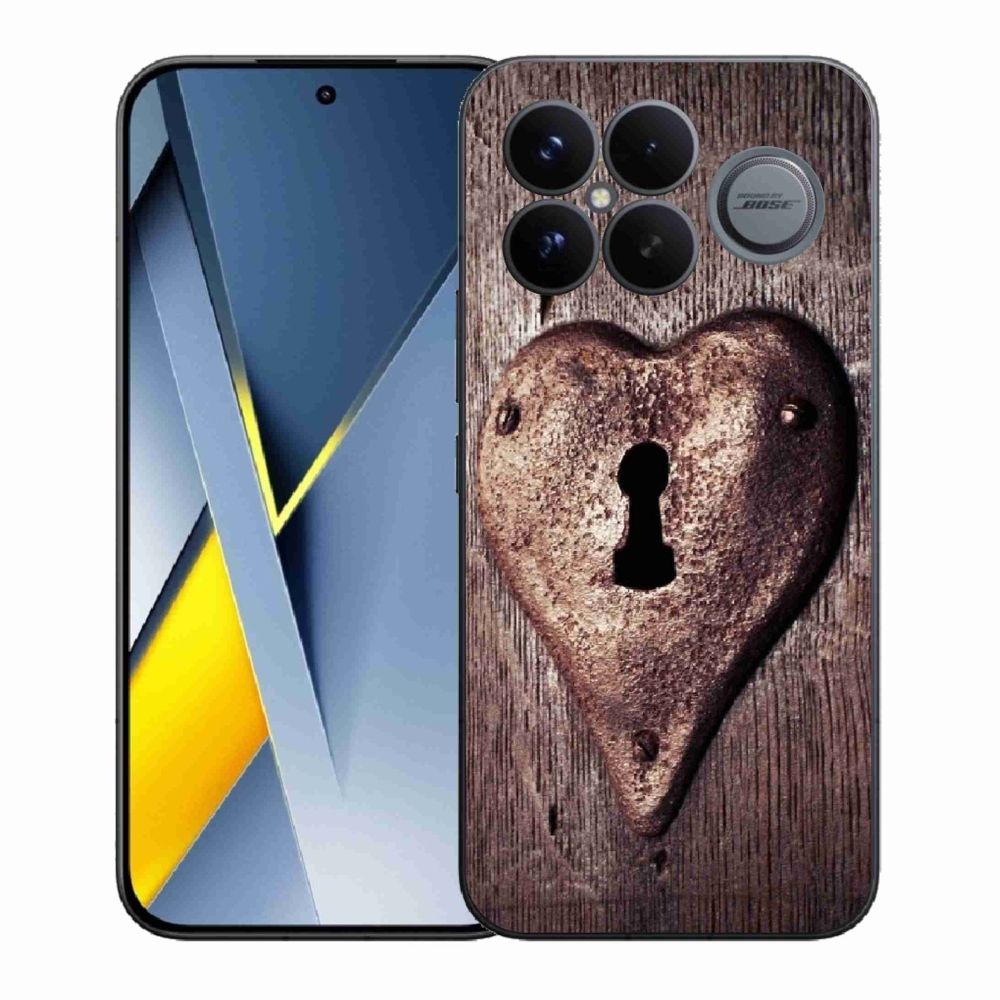 Gélový kryt mmCase na Xiaomi Poco F8 Ultra - zámok v tvare srdca