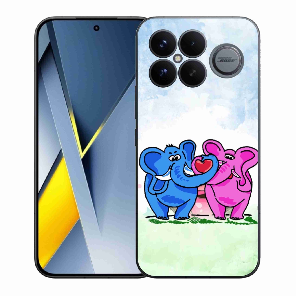 Gélový kryt mmCase na Xiaomi Poco F8 Ultra - zamilovaní slony