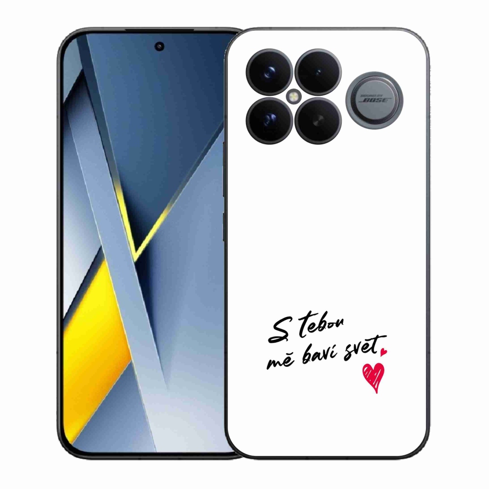 Gélový kryt mmCase na Xiaomi Poco F8 Ultra - zamilovaný text 1 biele pozadie