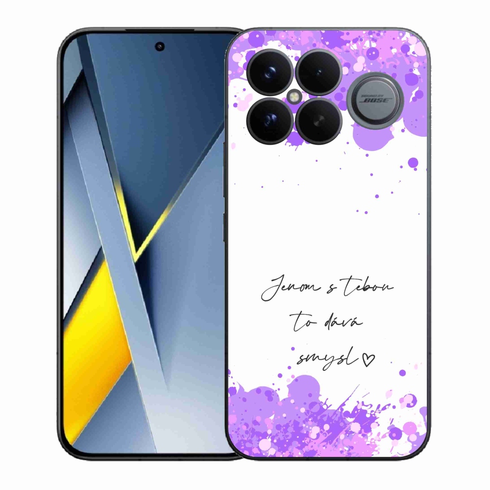 Gélový kryt mmCase na Xiaomi Poco F8 Ultra - zamilovaný text biele pozadie