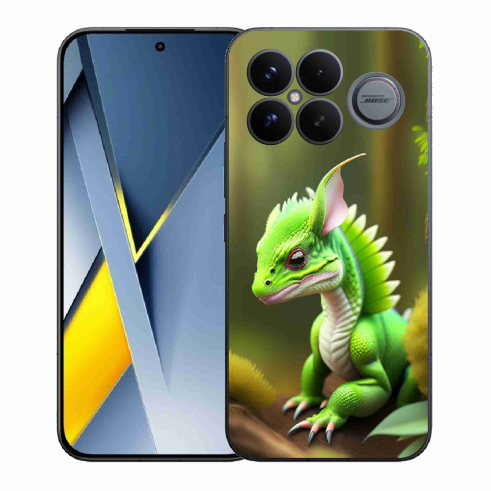 Gélový kryt mmCase na Xiaomi Poco F8 Ultra - zelený dráčik