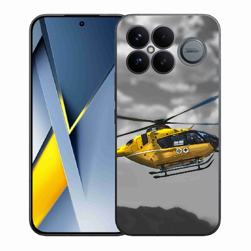 Gélový kryt mmCase na Xiaomi Poco F8 Ultra - žltá helikoptéra