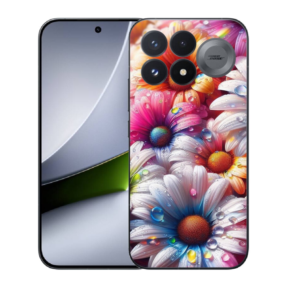 Gélový kryt mmCase na Xiaomi Poco F9 Pro 5G - farebné margaréty