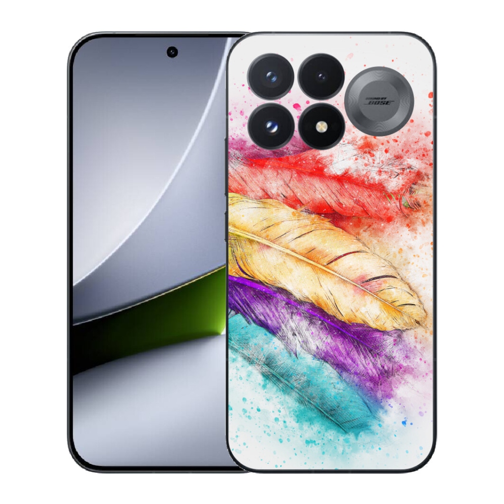 Gélový kryt mmCase na Xiaomi Poco F9 Pro 5G - farebné perie