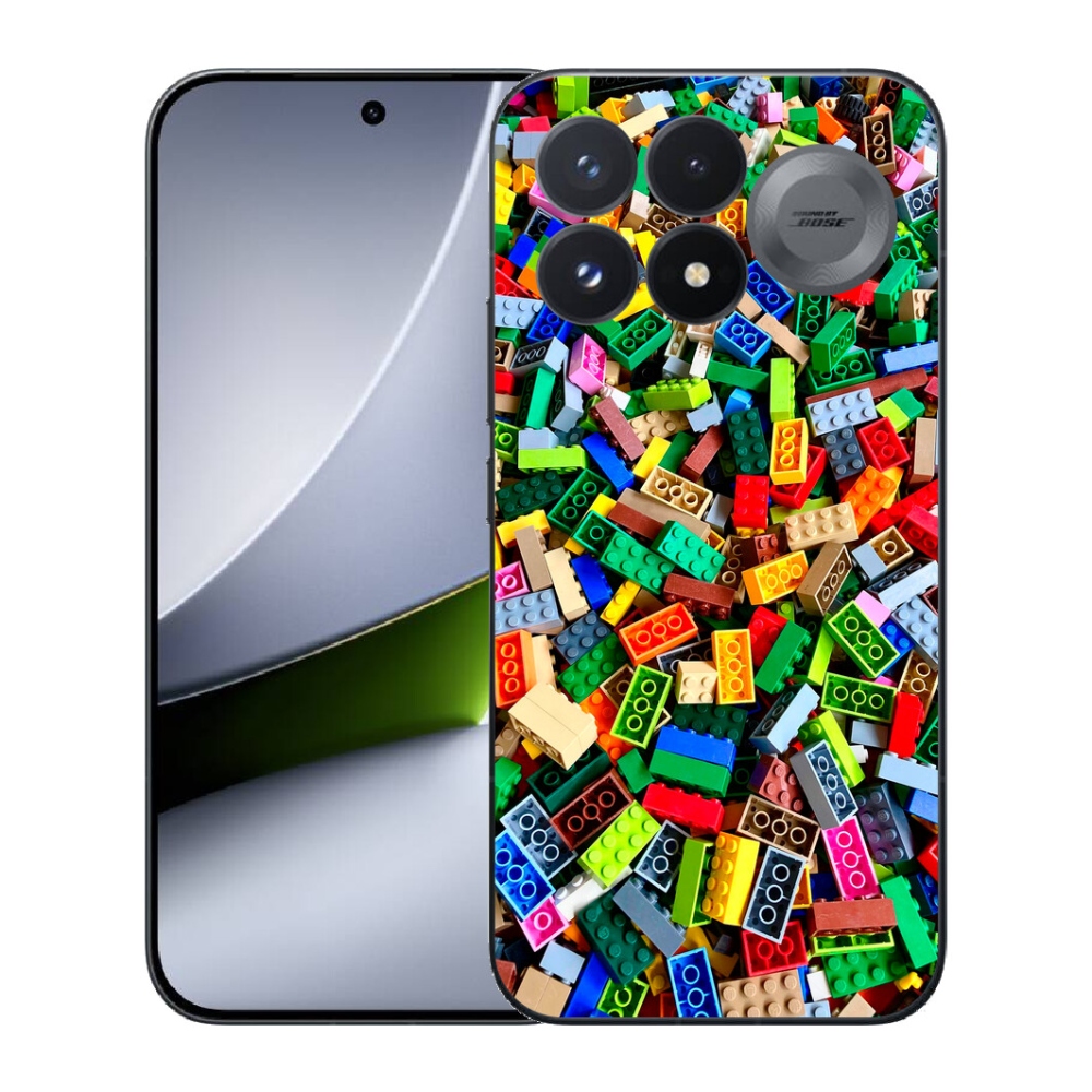 Gélový kryt mmCase na Xiaomi Poco F9 Pro 5G - farebné stavebné kocky