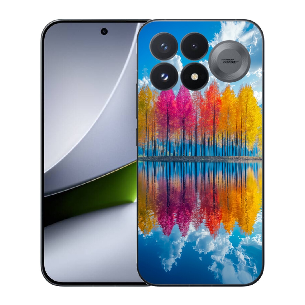 Gélový kryt mmCase na Xiaomi Poco F9 Pro 5G - farebné stromy