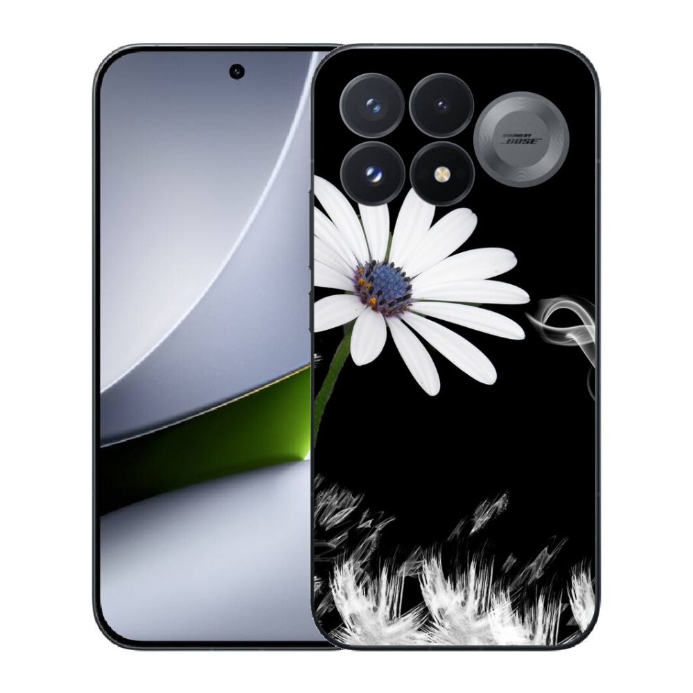 Gélový kryt mmCase na Xiaomi Poco F9 Pro 5G - biela kvetina