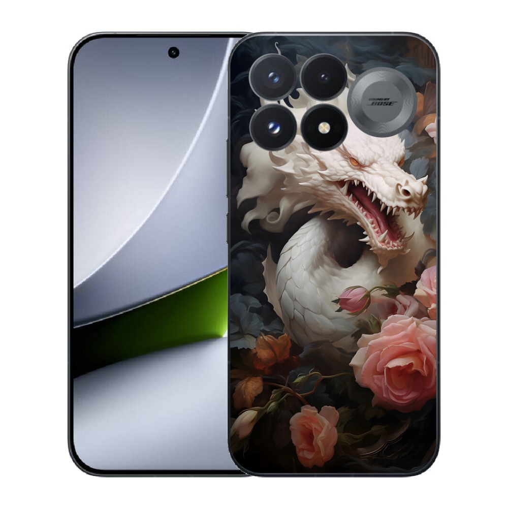 Gélový kryt mmCase na Xiaomi Poco F9 Pro 5G - biely drak