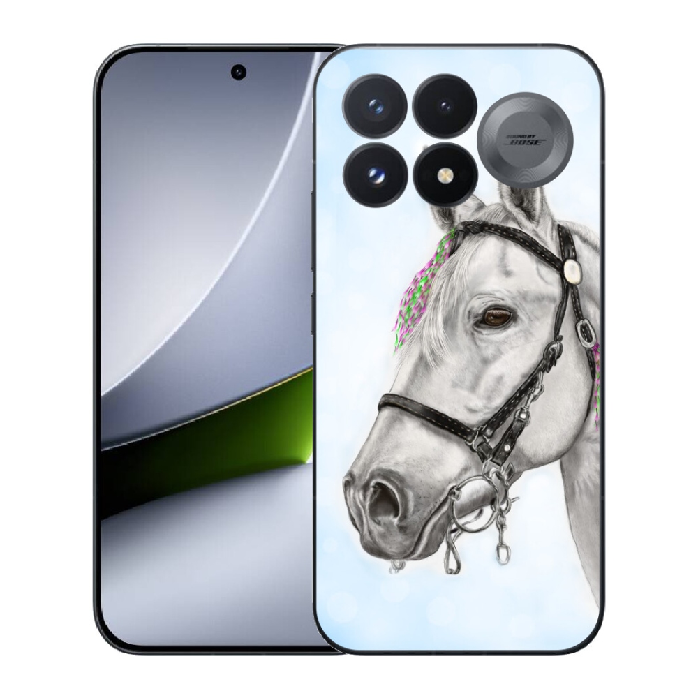 Gélový kryt mmCase na Xiaomi Poco F9 Pro 5G - biely kôň 1