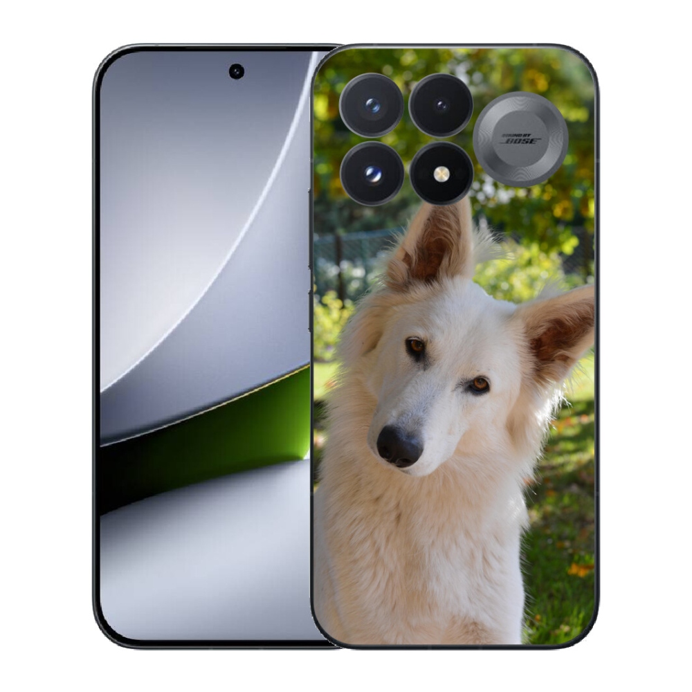 Gélový kryt mmCase na Xiaomi Poco F9 Pro 5G - biely švajčiarsky ovčiak 1