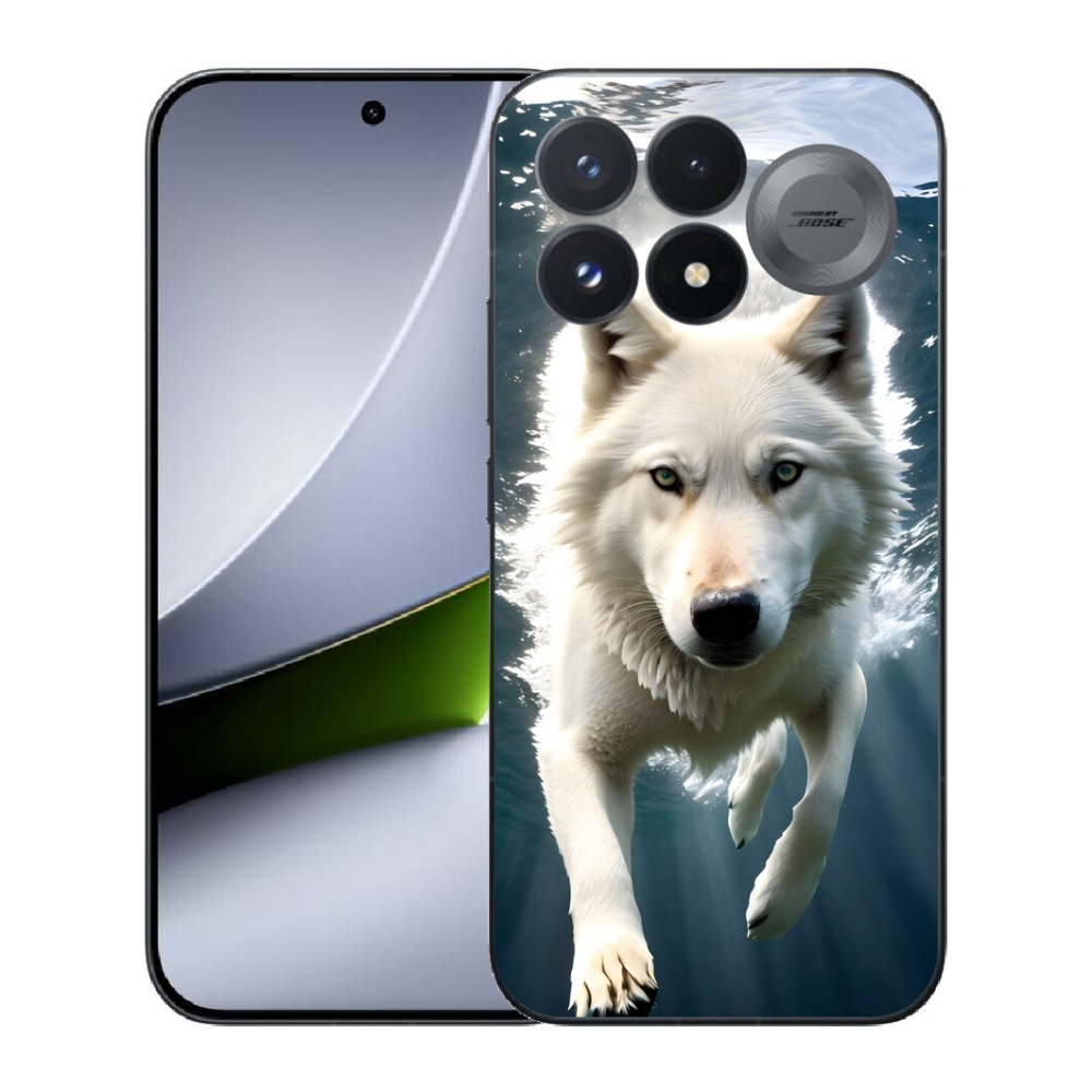 Gélový kryt mmCase na Xiaomi Poco F9 Pro 5G - biely vlk